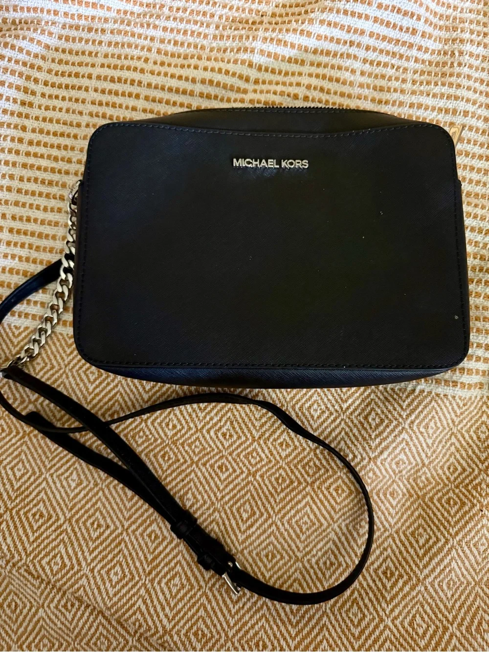 Michael Kors Black Saffiano Crossbody Messenger